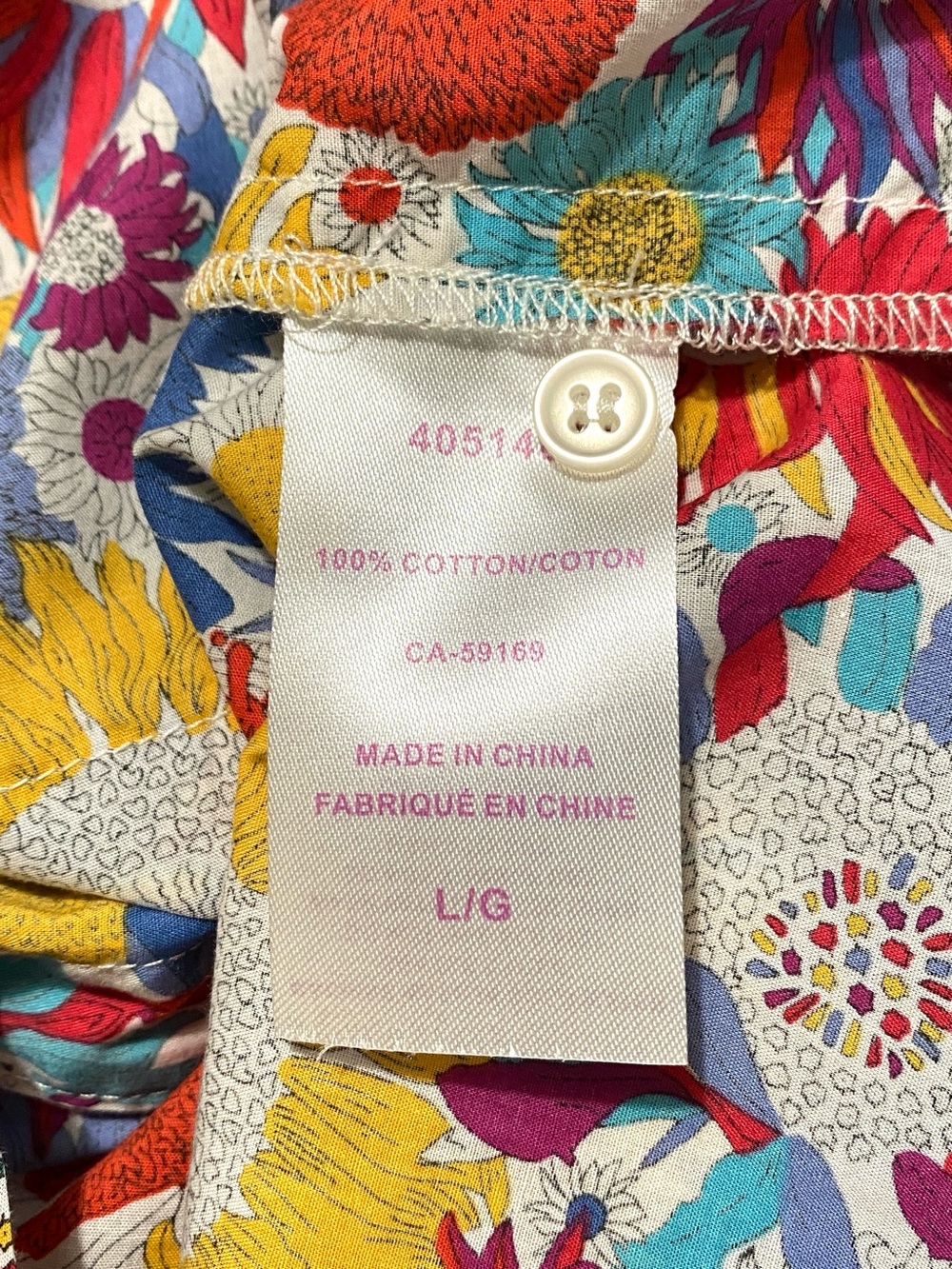 Liberty Art Fabrics Susanna Floral 100% Cotton Button Shirt Size L Wearable Art - Picture 11 of 16